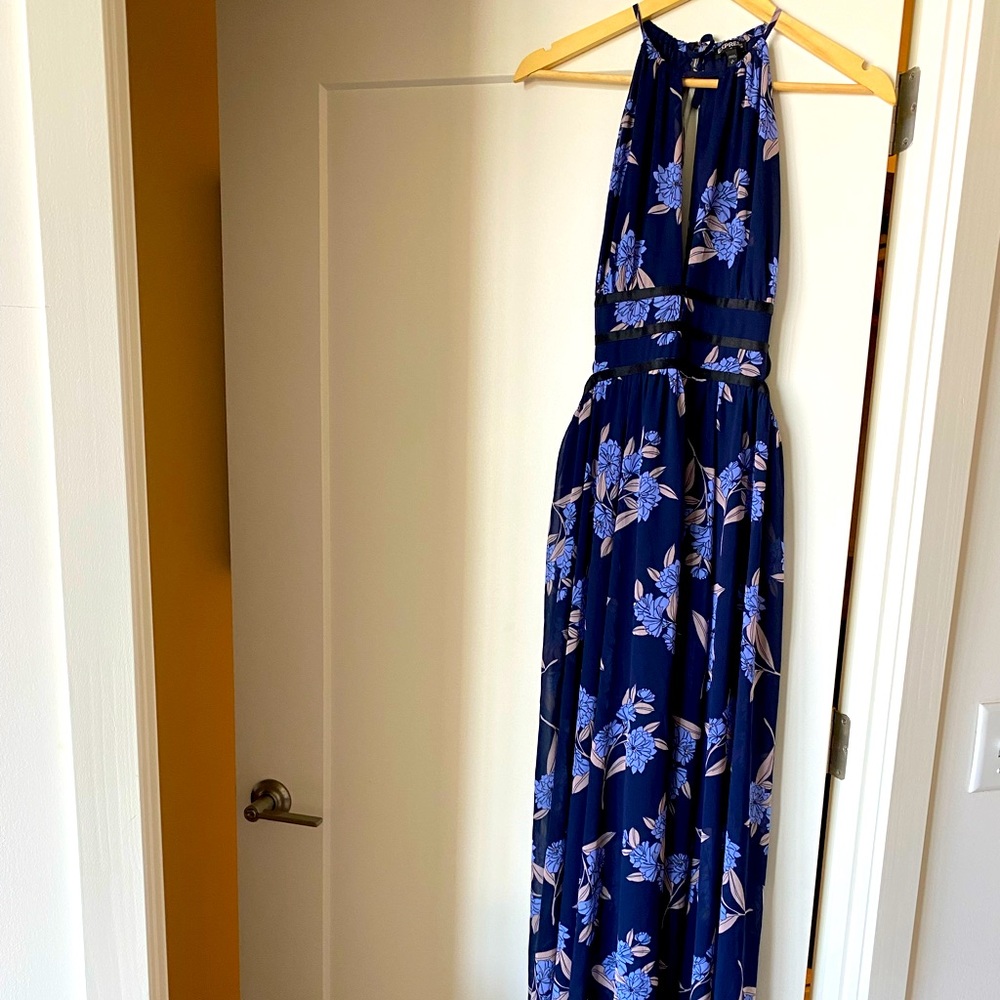 Blue and Purple Maxi Dress